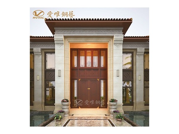 銅門(mén)廠家定制別墅入戶銅門(mén)