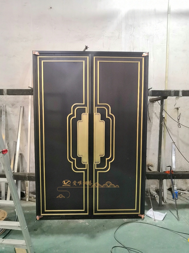 新中式銅門調試 (2)